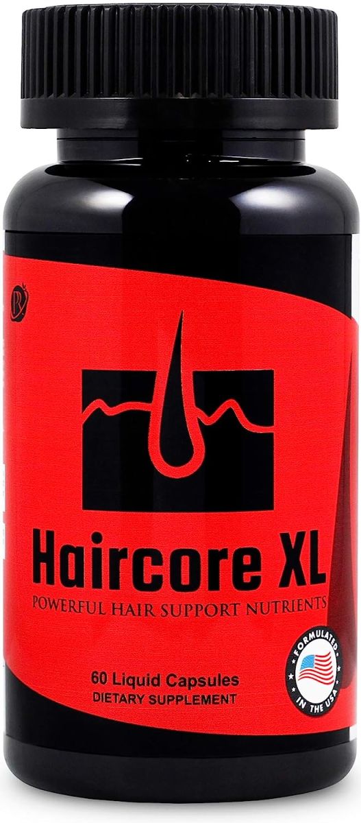 Haircore XL: DHT Blocker, Stops Hair Loss, Thinning, Balding, Repairs Hair Follicles, Promotes New Hair Growth, Regrow Hair, Men & Women, All Hair Types, 30 Day Supply