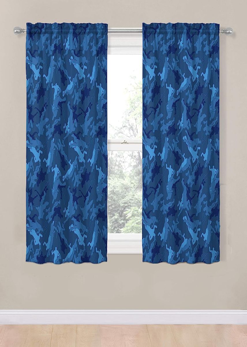 Jay Franco Fortnite Emote Camo 63" inch Drapes - Beautiful Room Décor & Easy Set Up, Bedding - Curtains Include 2 Tiebacks, 4 Piece Set (Official Fortnite Product)