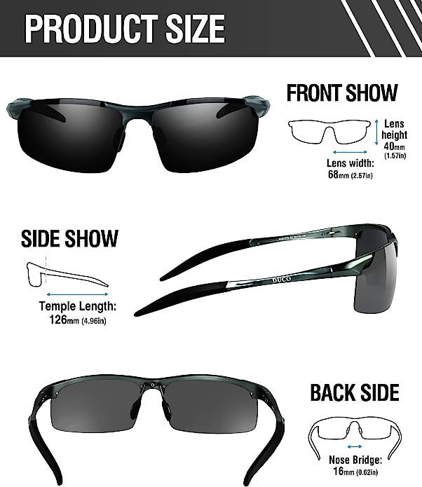 Mens Sports Polarized Sunglasses UV Protection Sunglasses for Men 8177s