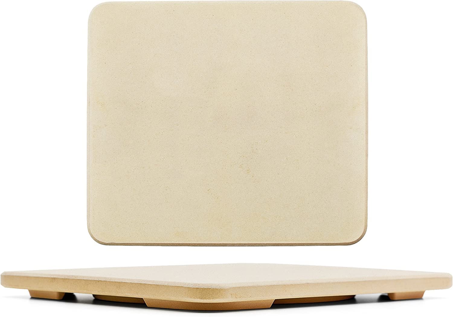 Pizza Stone - Baking Stone. SOLIDO Rectangular 14"x16" - Perfect for Oven, BBQ and Grill