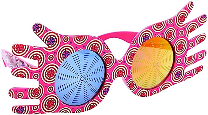 Sun-Staches Official Luna Lovegood Character Sunglasses Novelty Costume Party Favor Sunglasses UV400,Pink