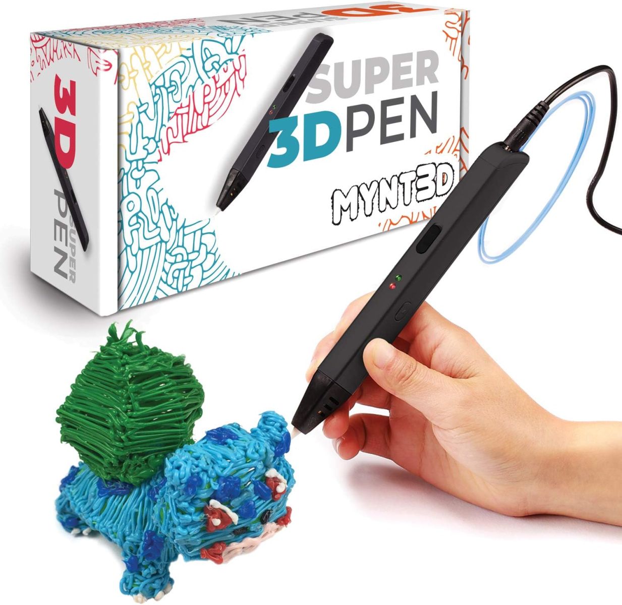 Super 3D Pen, 1.75mm ABS and PLA Compatible 3D Printing Pen