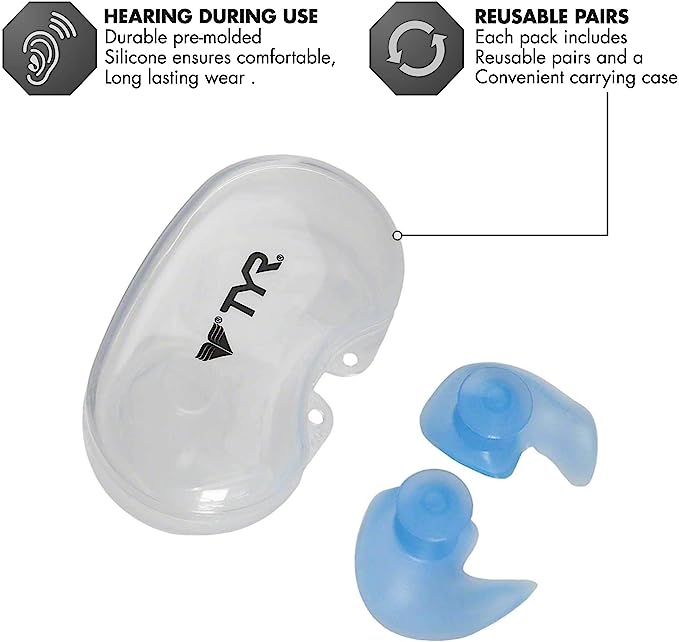 TYR Silicone Molded Swim Ear Plugs