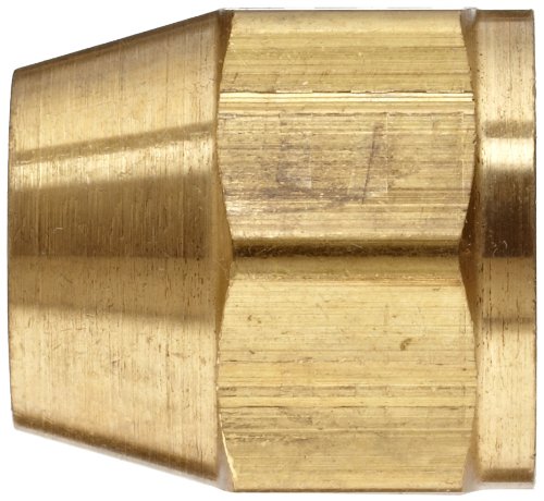Anderson Metals 54014-06 Brass Tube Fitting, Short Flare Nut, 3/8" Tube OD