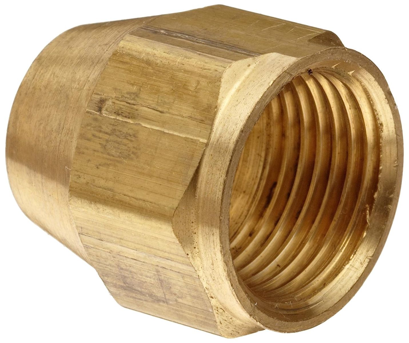 Anderson Metals 54014-06 Brass Tube Fitting, Short Flare Nut, 3/8" Tube OD