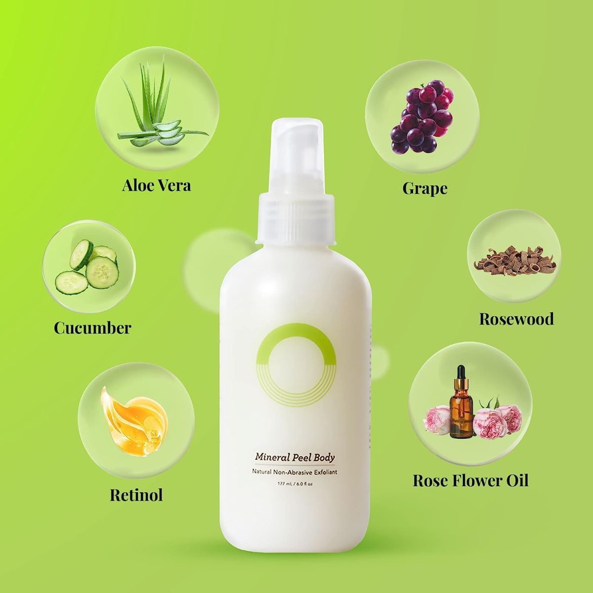 ORG Body Scrub Deep Gel Exfoliator for Glowing and Smooth Skin - Korean Exfoliating Peel Skincare - Natural Cruelty Free Formulation for Sensitive Skin 6oz