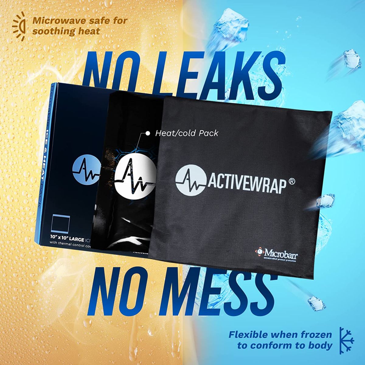 ActiveWrap Shoulder Ice Pack Wrap With Two Reusable Hot & Cold Packs - Rotator Cuff Ice Therapy