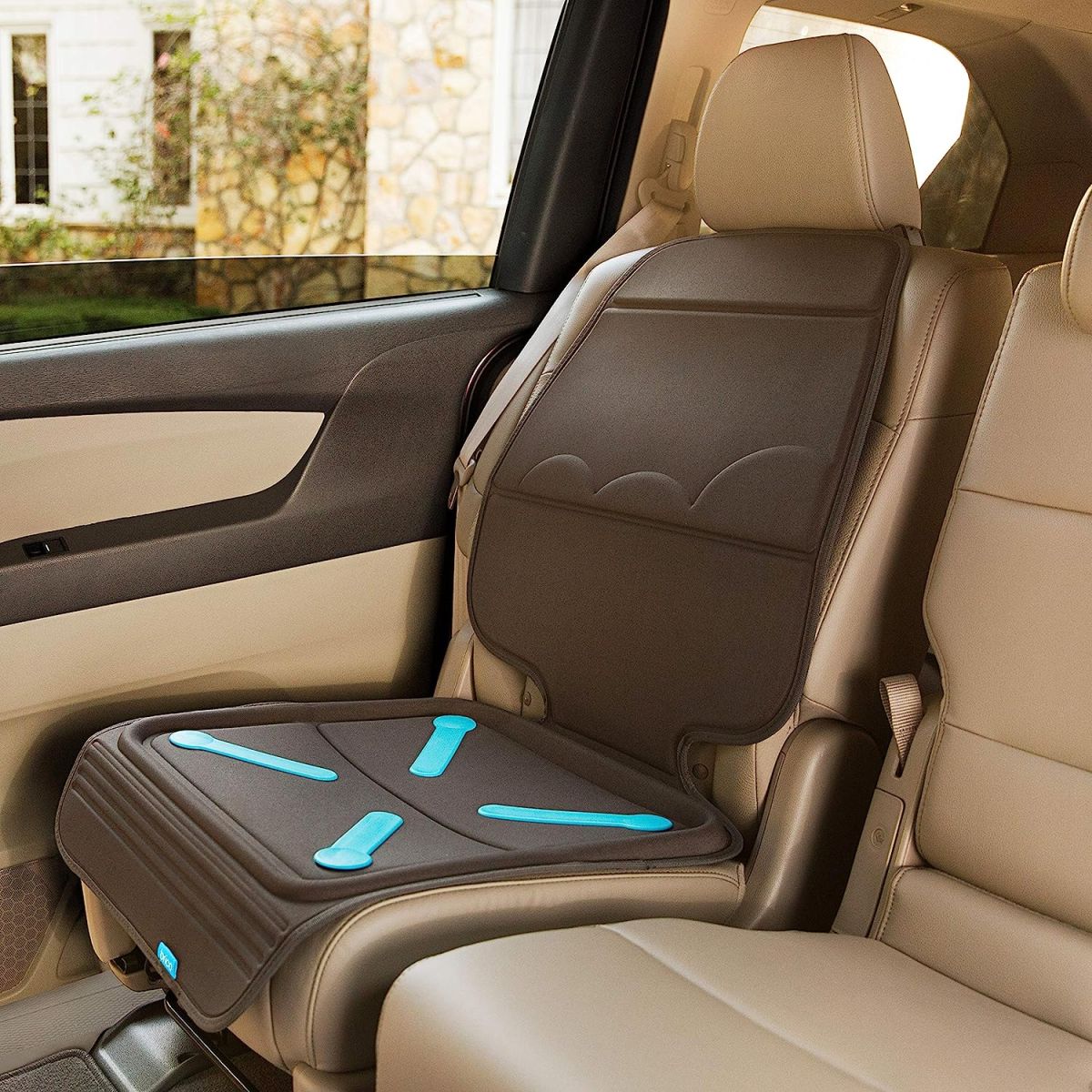 Munchkin® Brica® Elite Seat Guardian™ Child Car Seat Protector with Grime Guard™ Fabric, Dark Grey