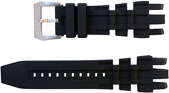 Vicdason for Invicta Subaqua Reserve GMT Watch Bands Replacement Strap with Bukcle - Black Rubber Silicone Invicta Watch Strap
