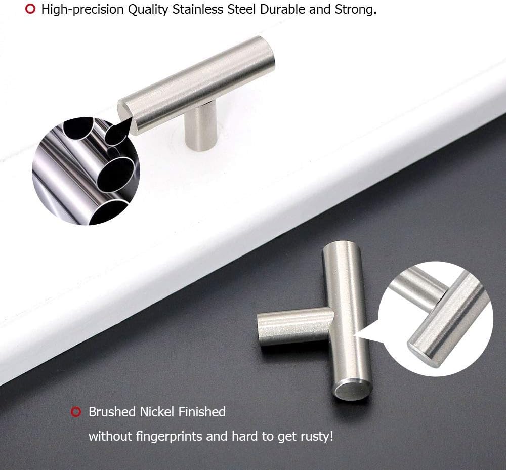 homdiy Kitchen Cabinet Knobs Brushed Nickel 25 Pack Drawer Knobs HD201SN Bathroom Cabinet Hardware Knobs 2in Overall Length Single Hole Drawer Pulls and Knobs for Dresser Drawers