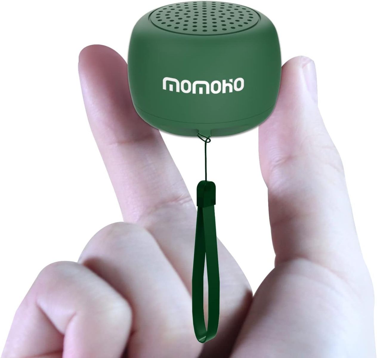 MOMOHO The Smallest Mini Bluetooth Speaker Wireless Small Bluetooth Speakers with Built in Mic,TWS Pairing Portable Speaker for Home/Outdoor/Travel/Party, Gift (Green)