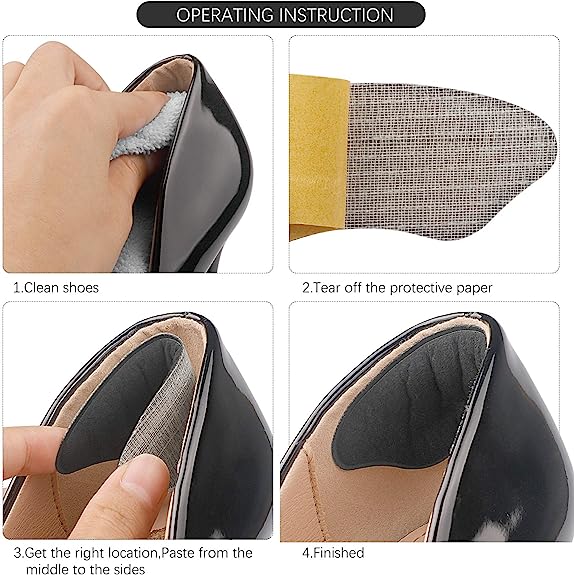 Makryn Premium Heel Pads Inserts Grips Liner for Men Women,Back of Heel Protectors Cushions Prevent Too Big Shoe from Heel Slipping,Blisters,Filler for Loose Shoe Fit
