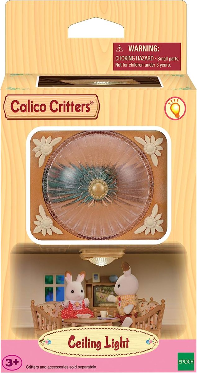 Calico Critters Ceiling Light, Dollhouse Accessory Set Homes